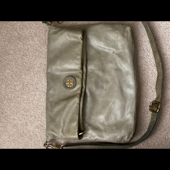 Tory Burch Fold Over Crossbody - Grey - Picture 5 of 9